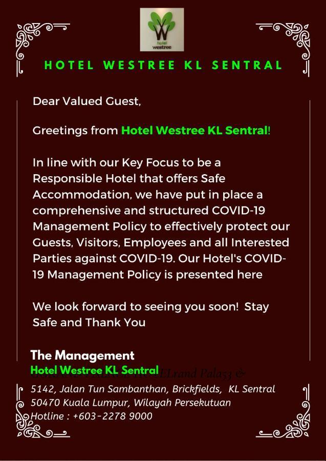 Hotel Westree Kl Sentral Kuala Lumpur Exteriör bild